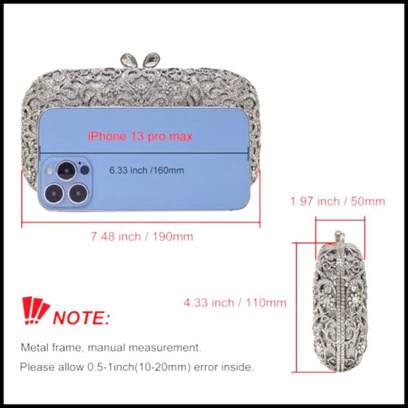 Luxury Crystal Clutch Glitter Rhinestone Evening Bag Party Purse Wedding Handbag